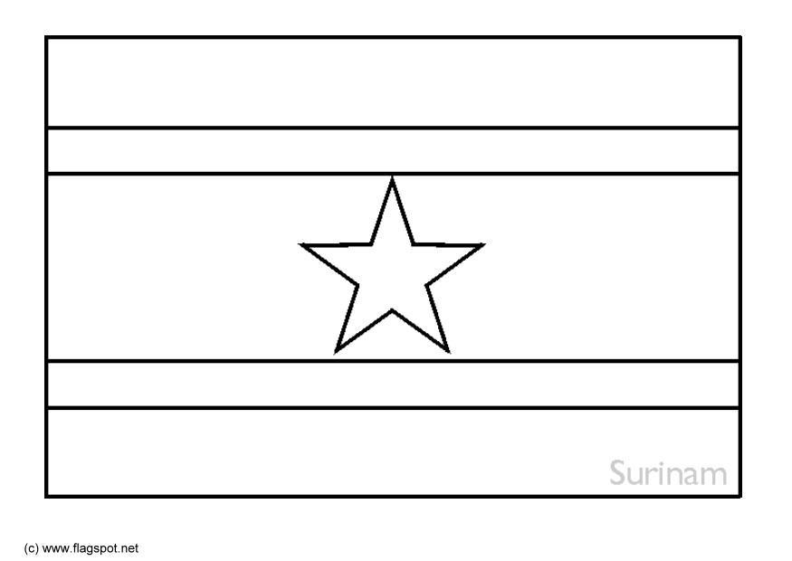 flagg fra surinam Fargeleggingsbilde flagg fra surinam
