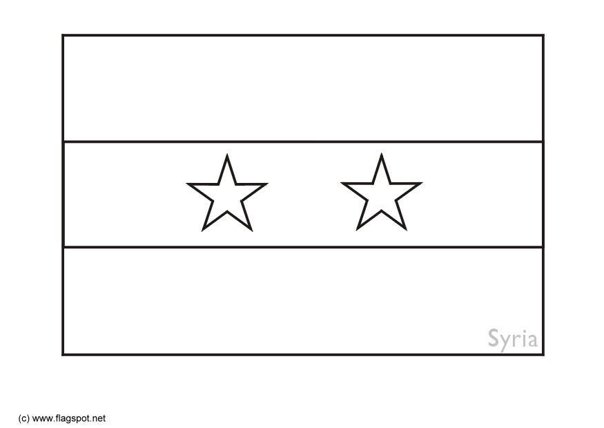 Fargeleggingsbilde flagg fra syria