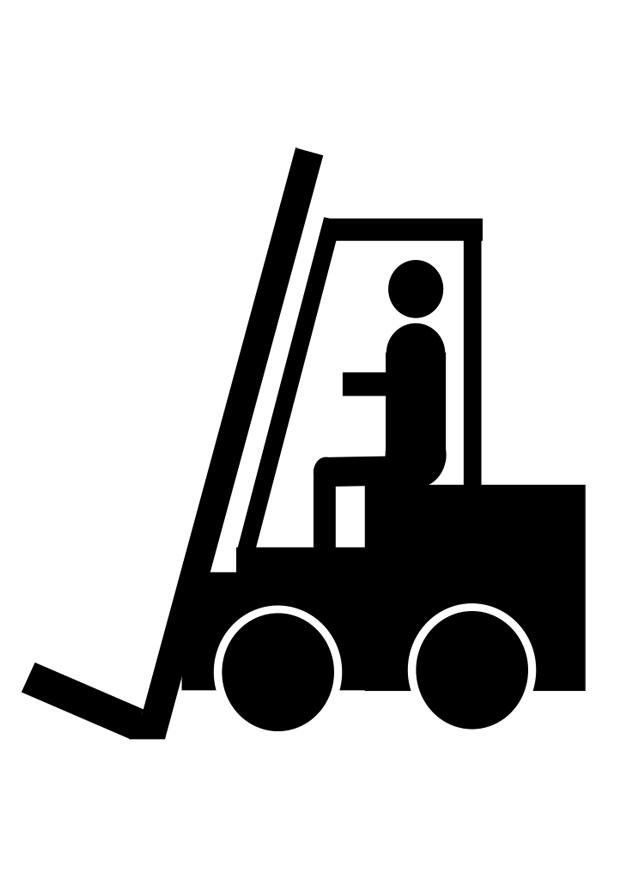 Fargeleggingsbilde forklift