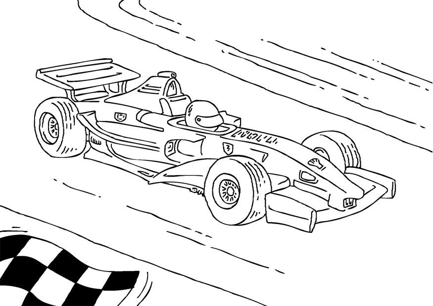 Fargeleggingsbilde formel 1 racerbil