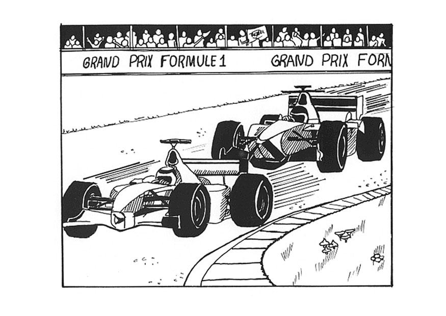 Fargeleggingsbilde formula 1