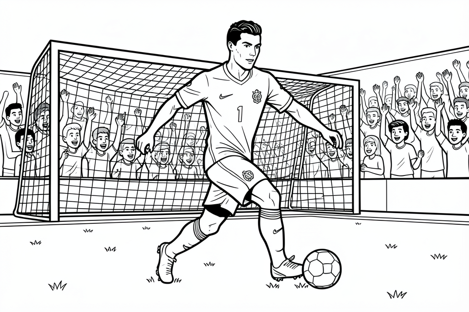 fotballspiller Fargeleggingsbilde fotballspiller