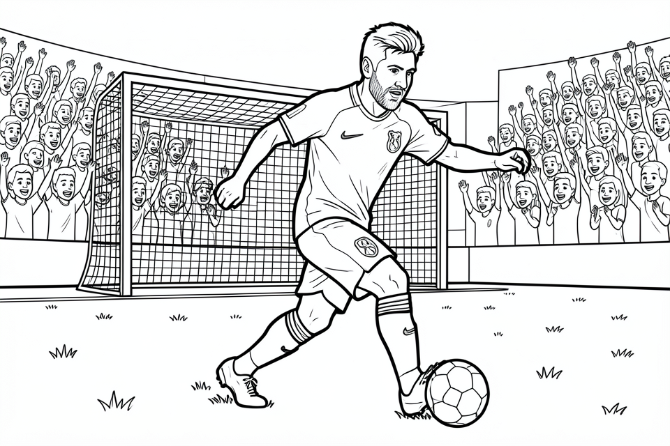 fotballspiller messi Fargeleggingsbilde fotballspiller messi