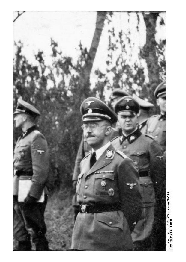 Foto frankrike, himmler og offiserer fra ss