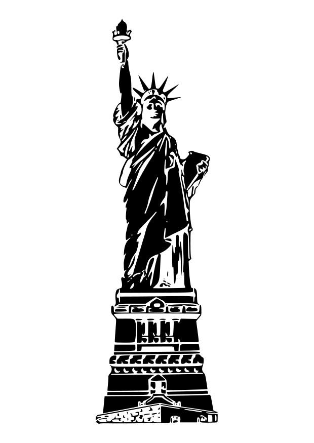 Fargeleggingsbilde frihetsstatuen usa