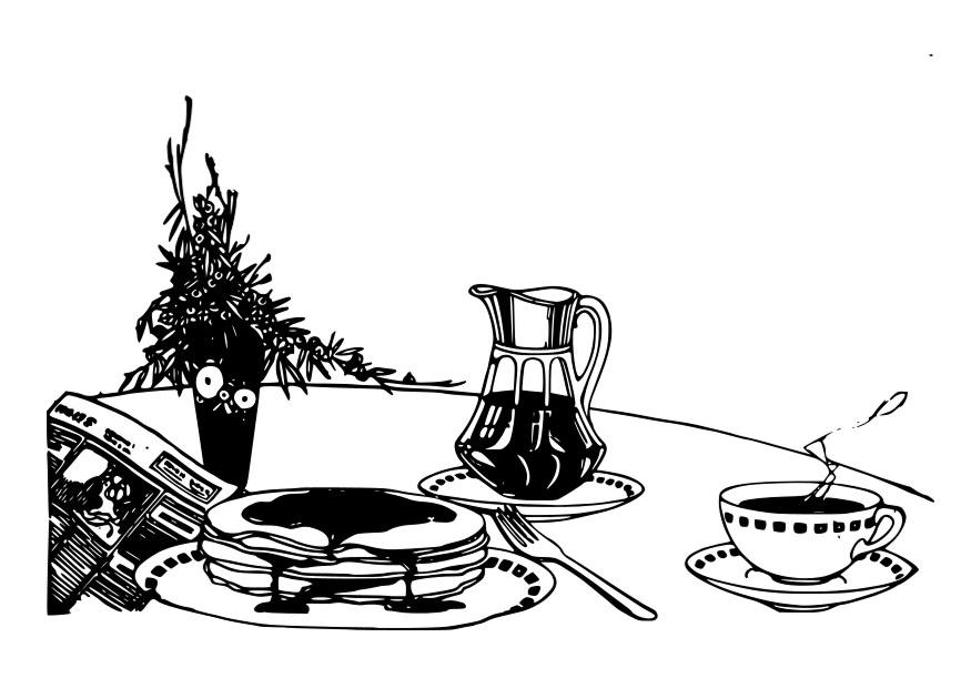 frokost Fargeleggingsbilde frokost