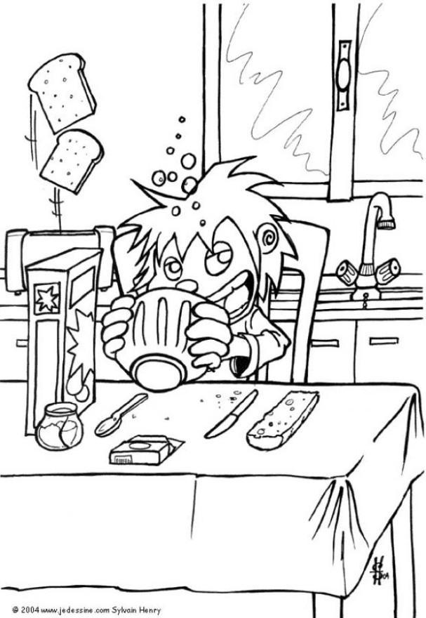 frokost Fargeleggingsbilde frokost