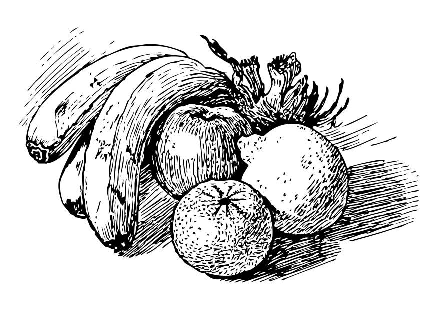 frukt Fargeleggingsbilde frukt