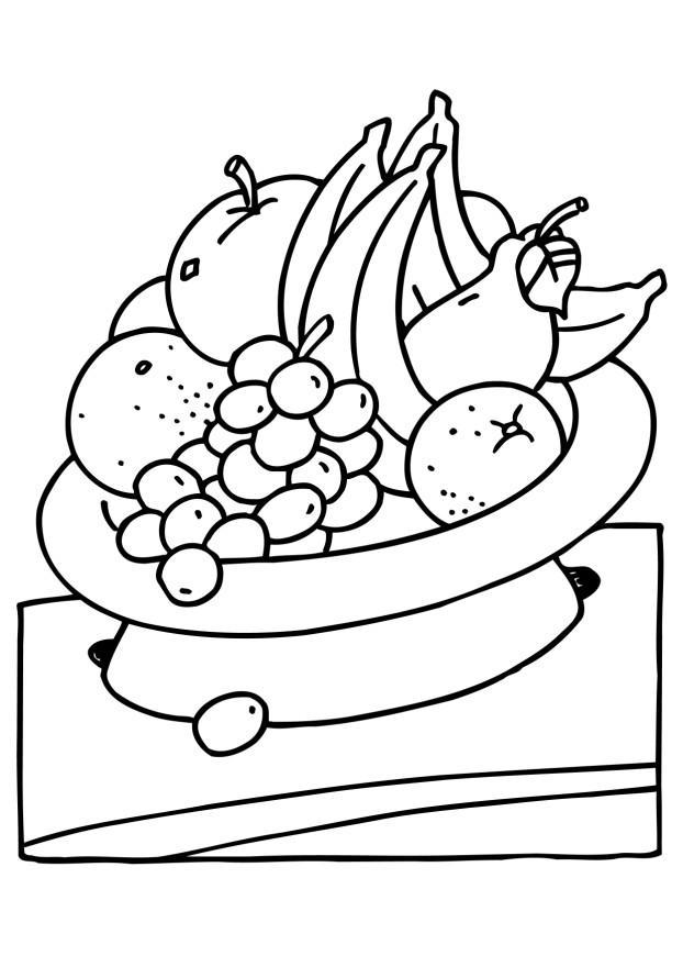 frukt Fargeleggingsbilde frukt