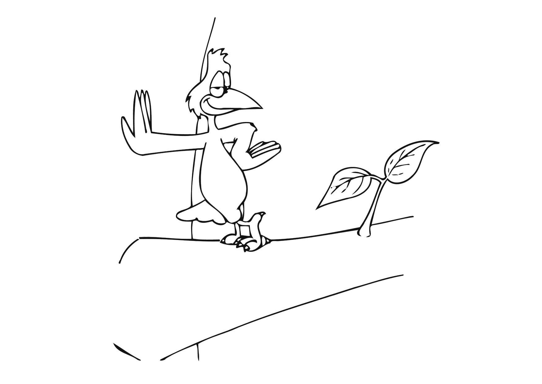fugl Fargeleggingsbilde fugl