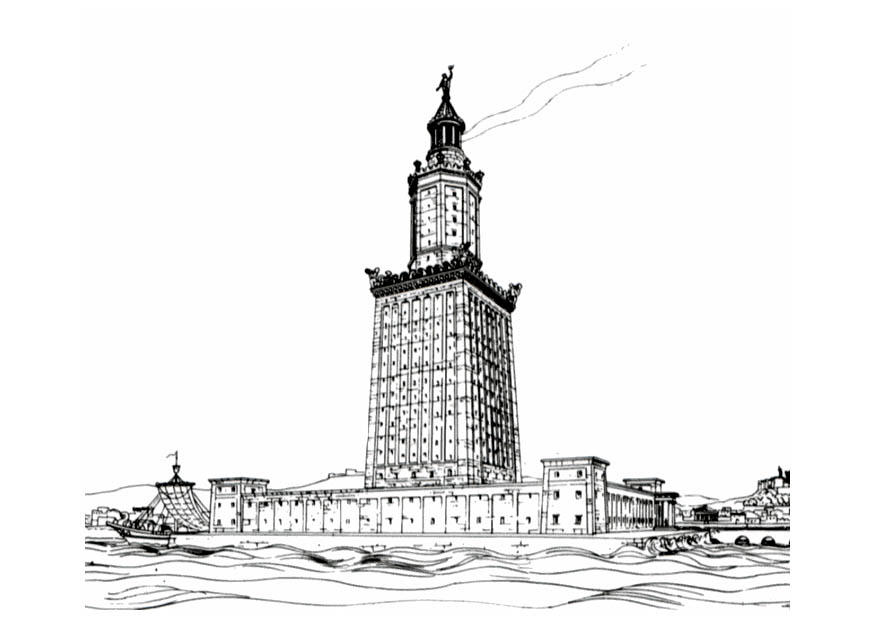 fyrtA¥rn i alexandria Fargeleggingsbilde fyrtA¥rn i alexandria