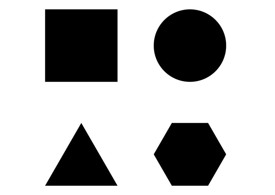 Fargeleggingsbilde geometriske figurer