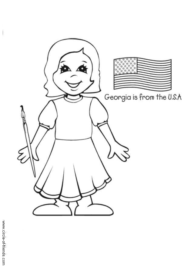 Fargeleggingsbilde georgia fra usa