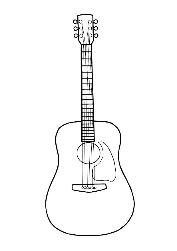 gitar Fargeleggingsbilde gitar