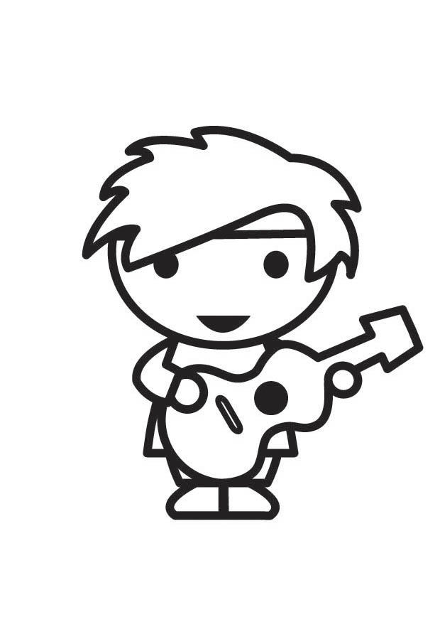 gitarist Fargeleggingsbilde gitarist