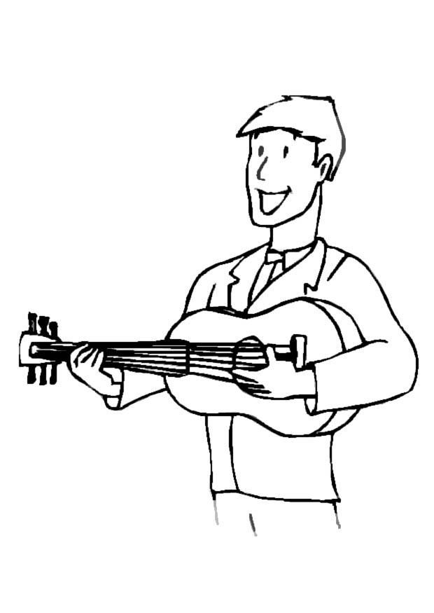 gitarist Fargeleggingsbilde gitarist