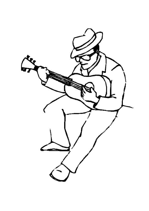 gitarist Fargeleggingsbilde gitarist