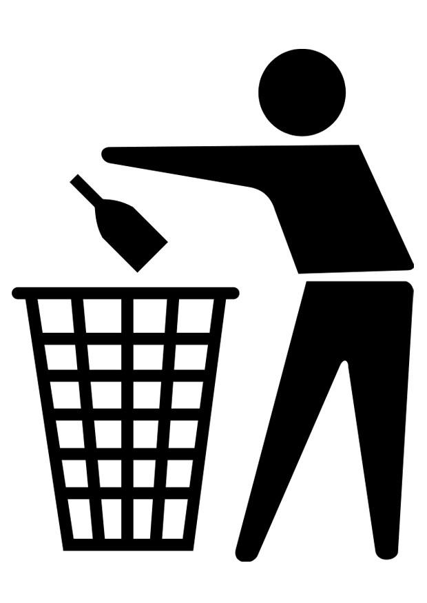 Fargeleggingsbilde glassavfall