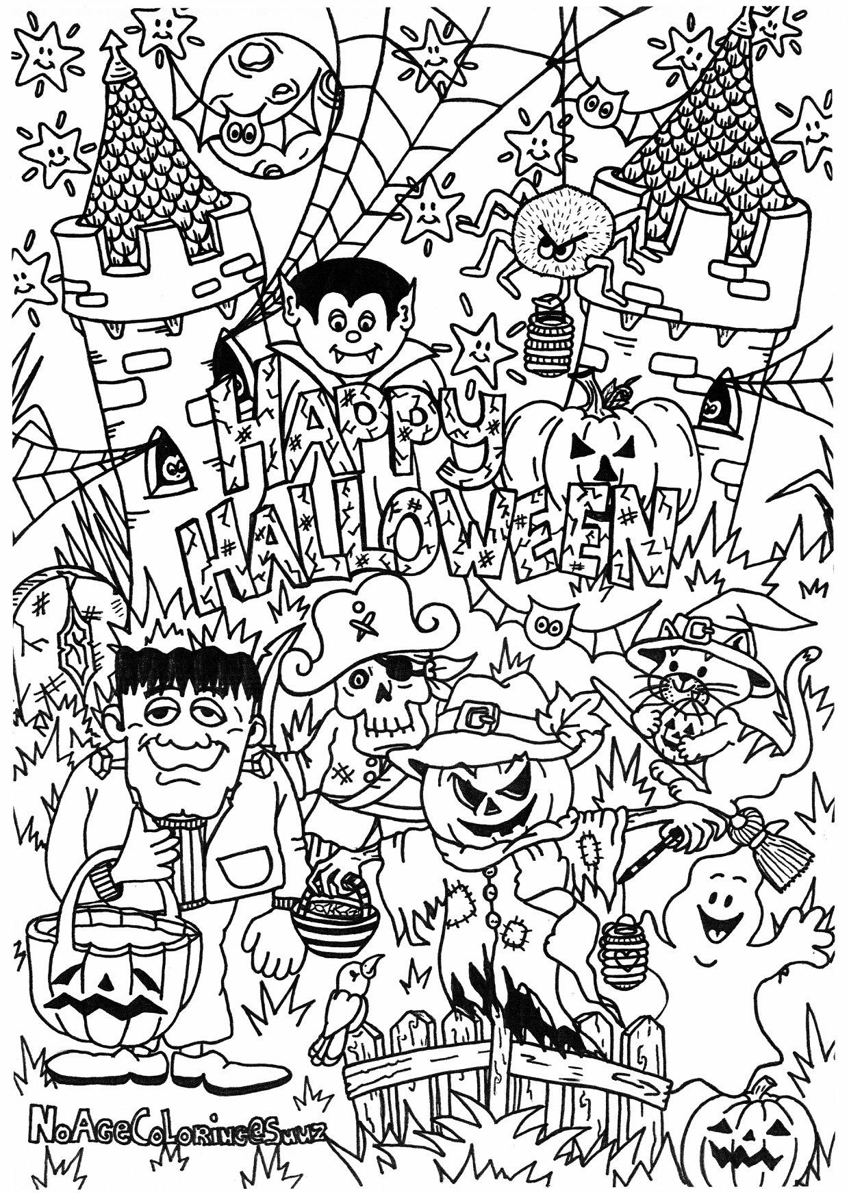 gledelig halloween Fargeleggingsbilde gledelig halloween