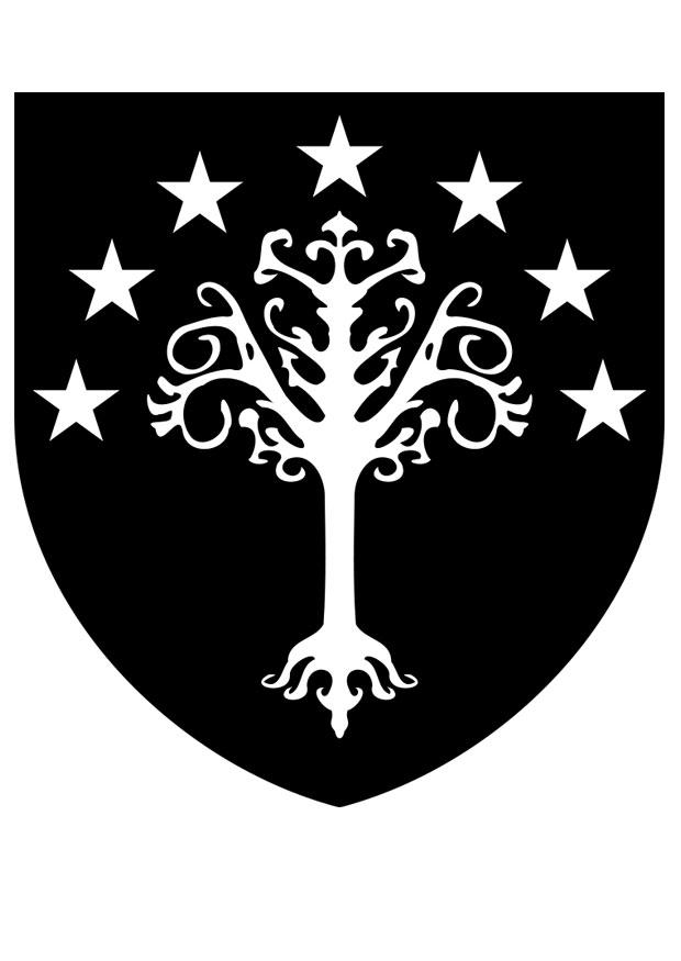 Fargeleggingsbilde gondor vA¥penskjold