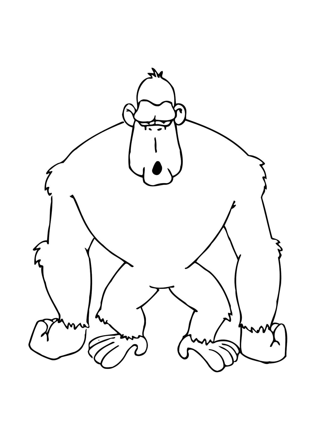 gorilla Fargeleggingsbilde gorilla