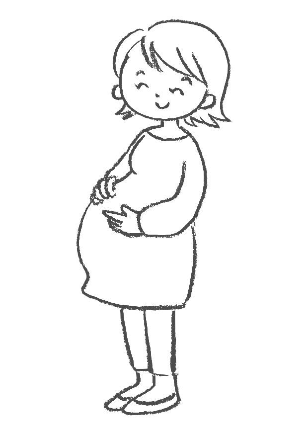 gravid Fargeleggingsbilde gravid