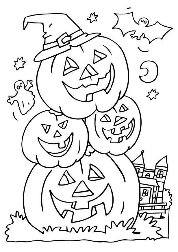 gresskar til halloween Fargeleggingsbilde gresskar til halloween
