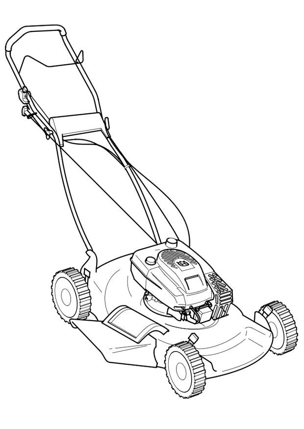 gressklipper Fargeleggingsbilde gressklipper