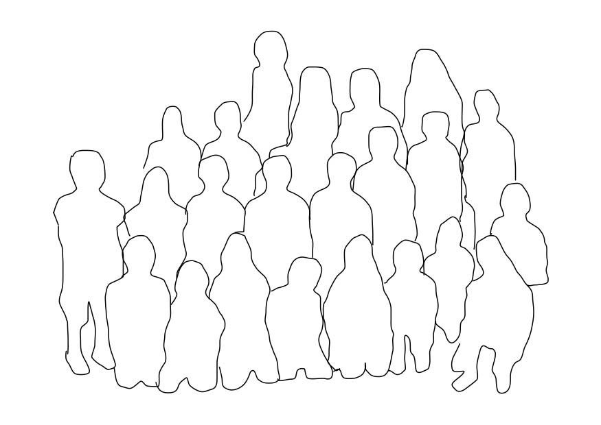 gruppe av mennesker - klasse Fargeleggingsbilde gruppe av mennesker - klasse