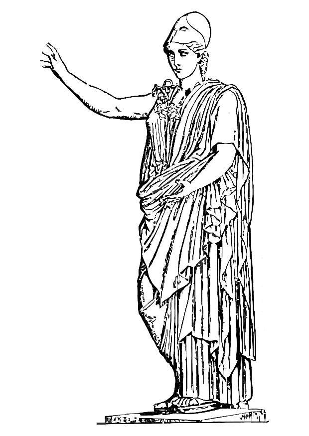 Fargeleggingsbilde gudinne athene