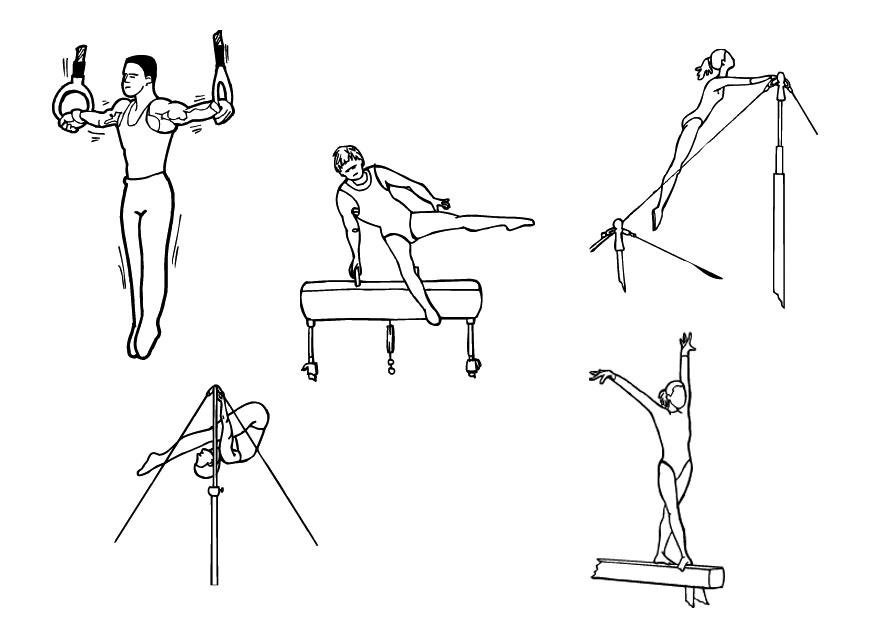 Fargeleggingsbilde gymnastikk