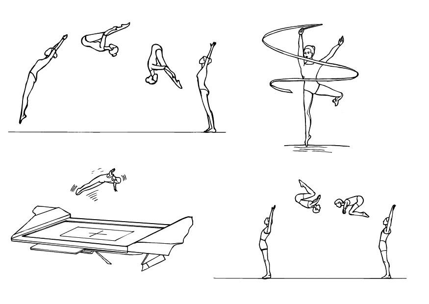 gymnastikk Fargeleggingsbilde gymnastikk