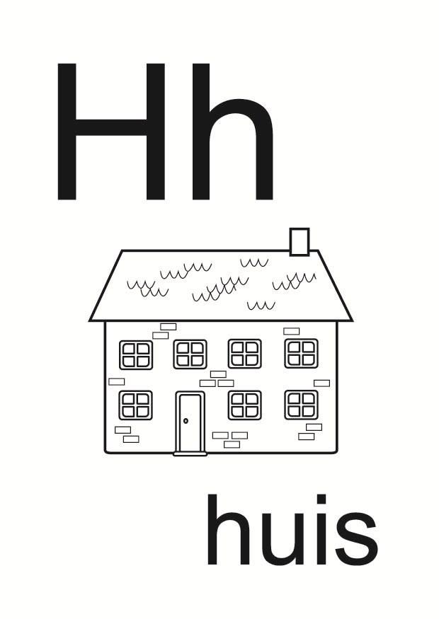 h Fargeleggingsbilde h