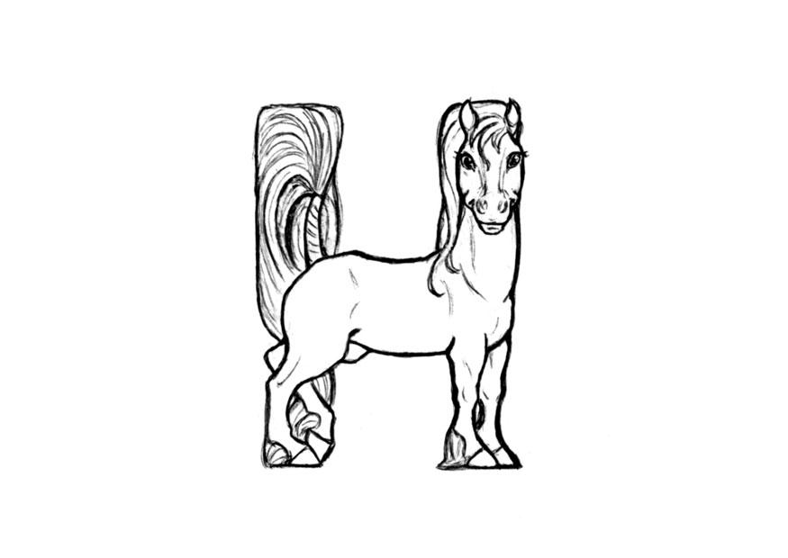 h-horse Fargeleggingsbilde h-horse