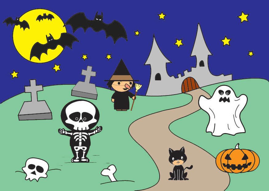 Fargeleggingsbilde halloween