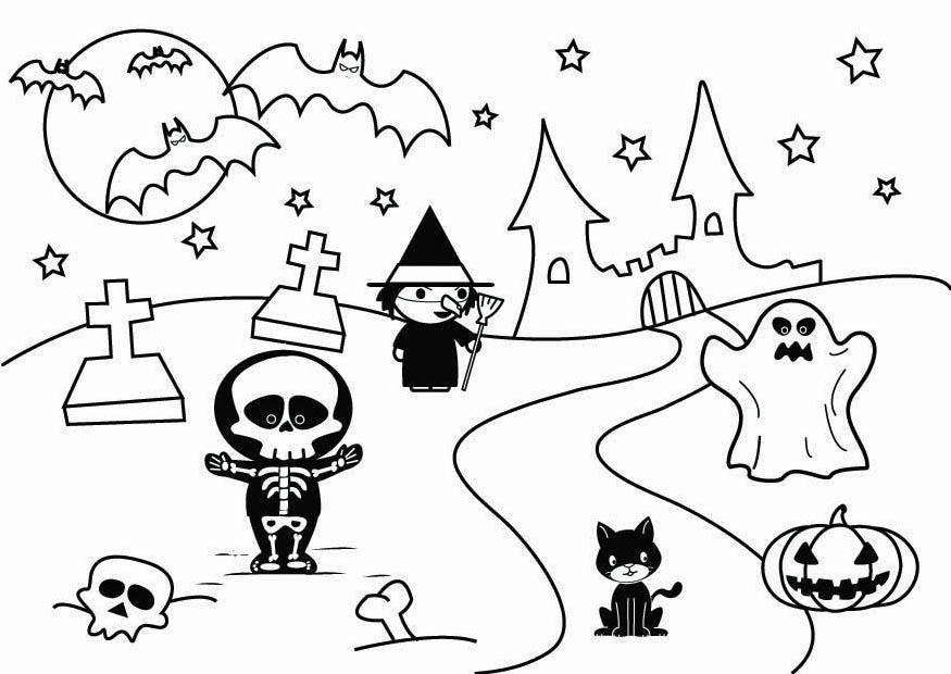 Fargeleggingsbilde halloween