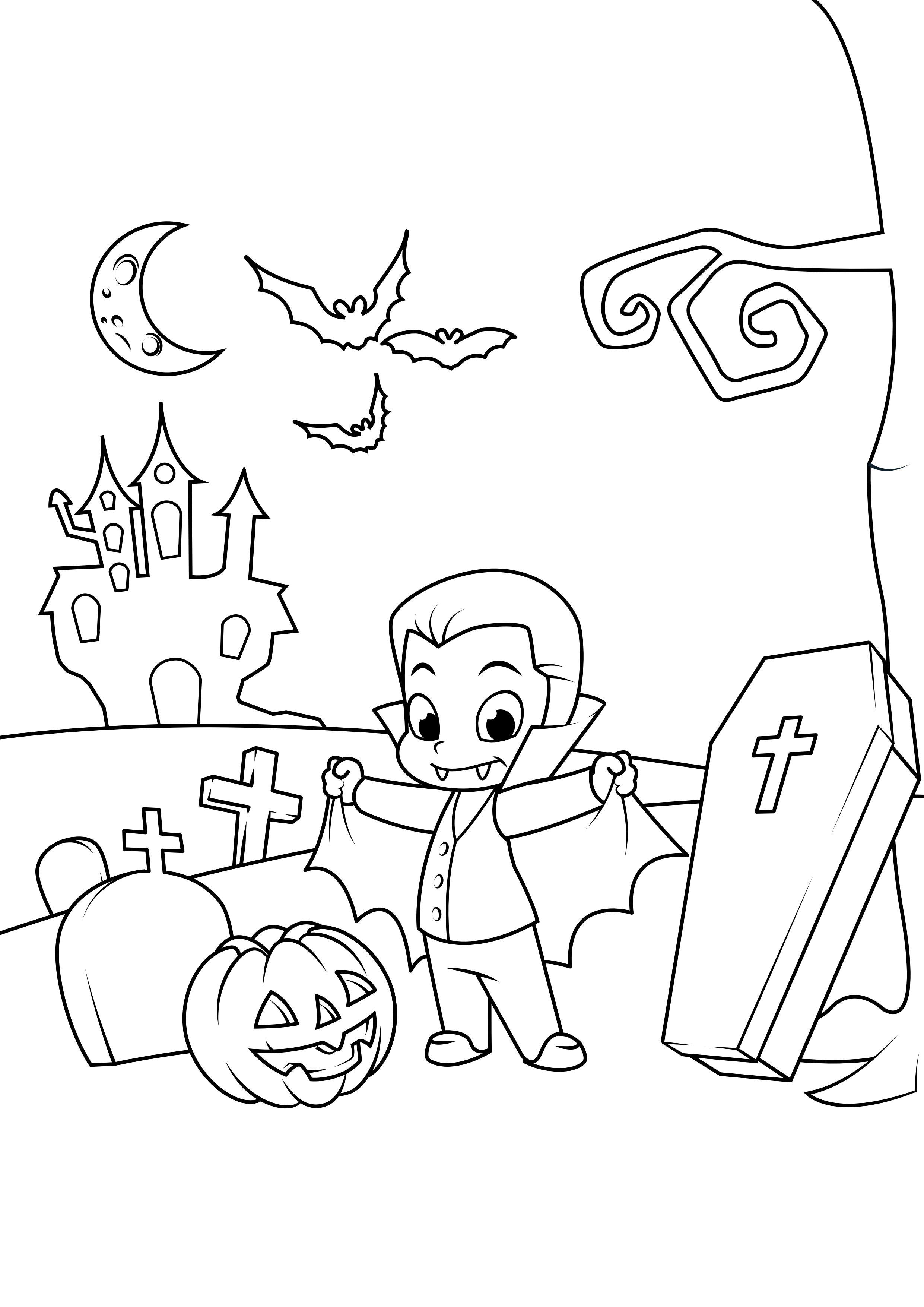 halloween dracula Fargeleggingsbilde halloween dracula