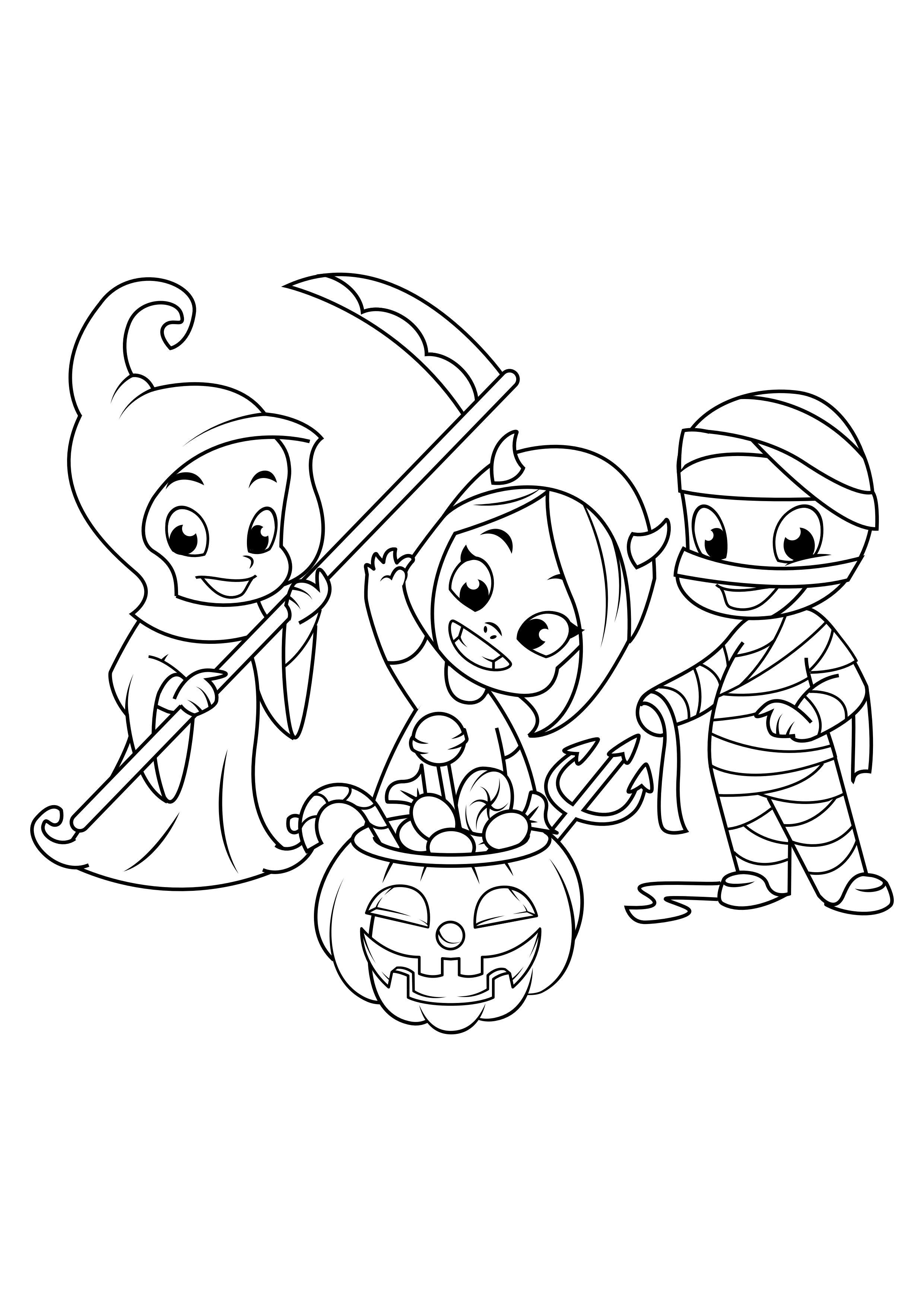 Fargeleggingsbilde halloween dress up party