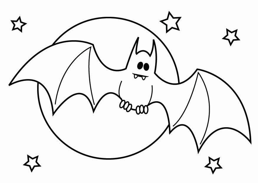 Fargeleggingsbilde halloween flaggermus