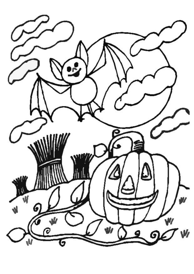 Fargeleggingsbilde halloween natten