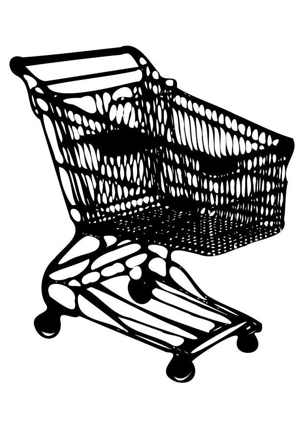 handlekurv Fargeleggingsbilde handlekurv