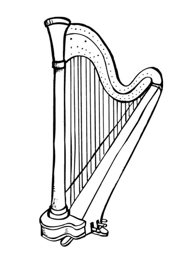 harpe Fargeleggingsbilde harpe