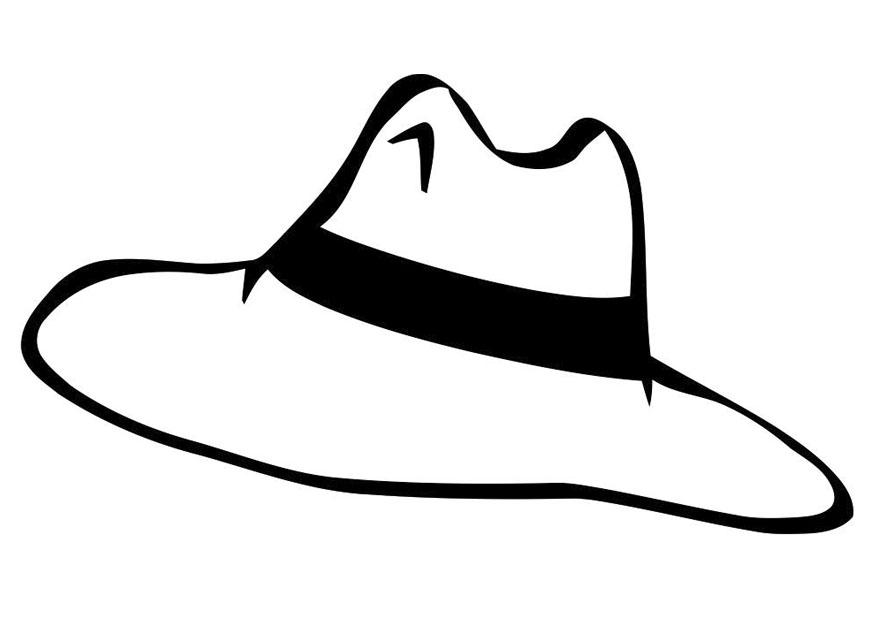 Fargeleggingsbilde hatt