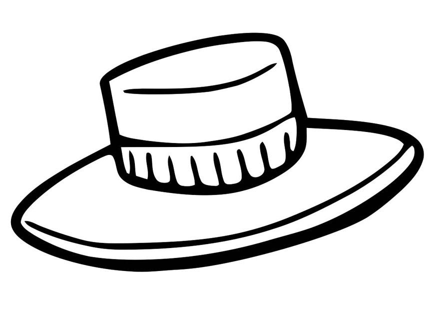 Fargeleggingsbilde hatt