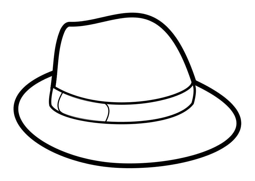 hatt Fargeleggingsbilde hatt
