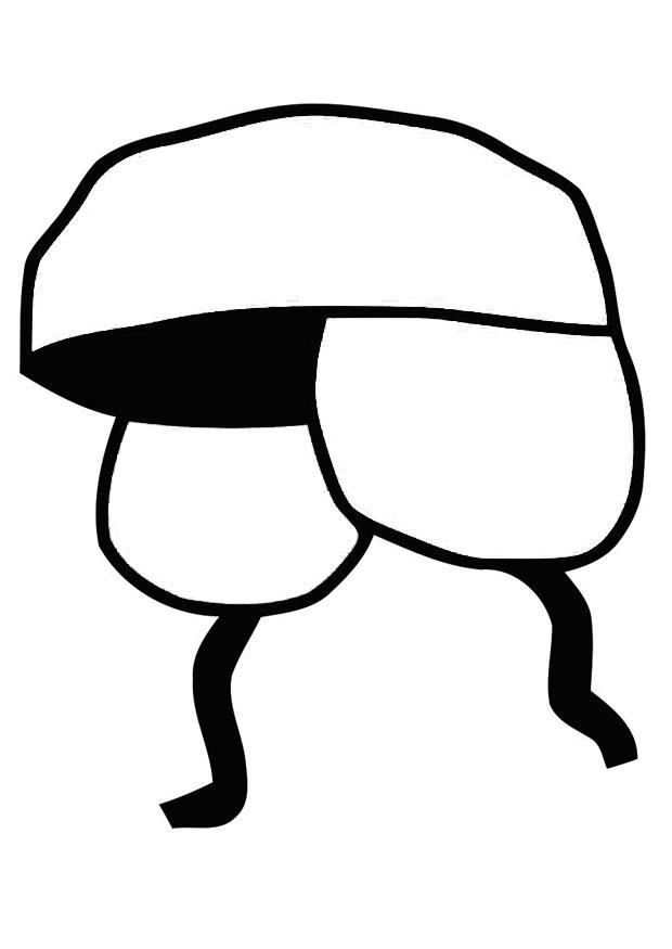 hatt - ushanka Fargeleggingsbilde hatt - ushanka