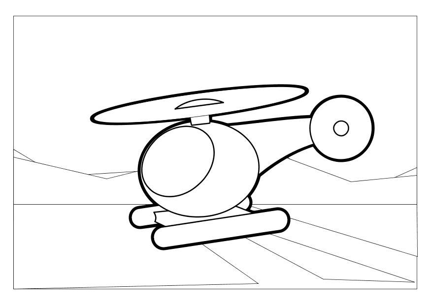 Fargeleggingsbilde helikopter