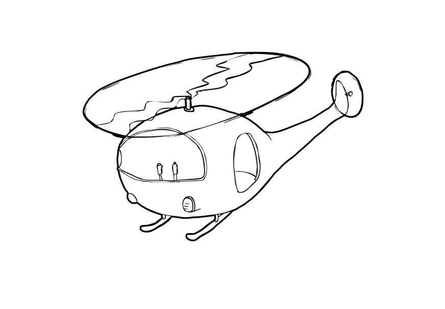 helikopter Fargeleggingsbilde helikopter