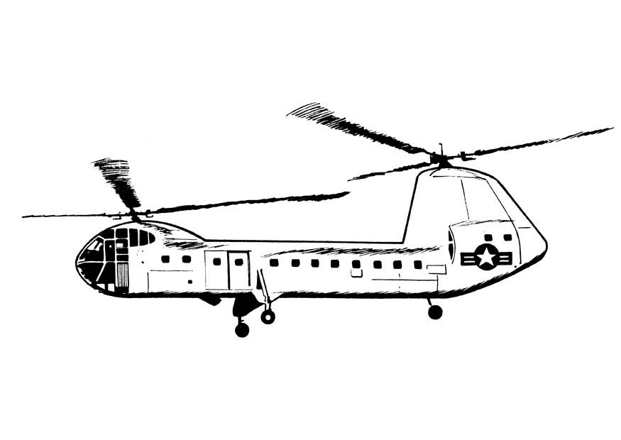Fargeleggingsbilde helikopter