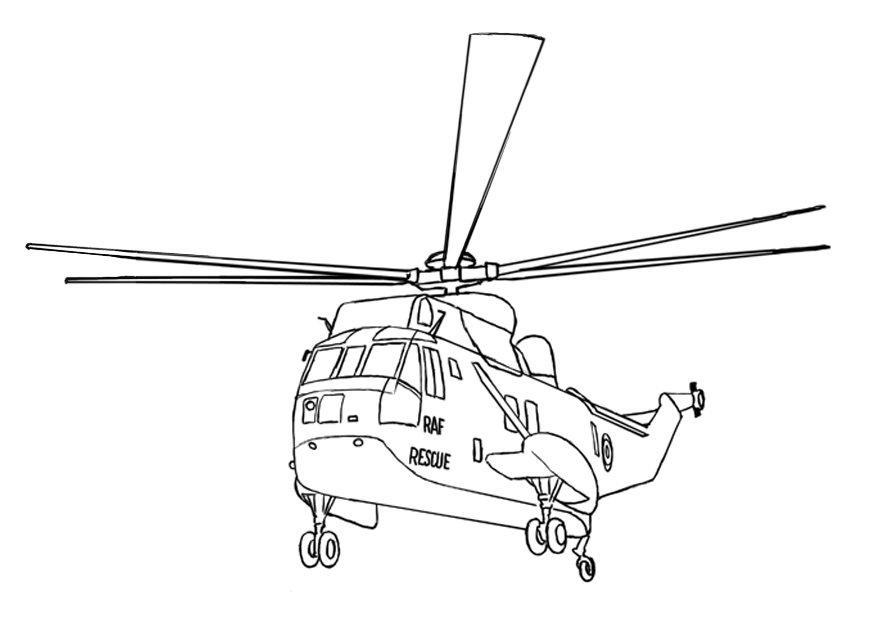 Fargeleggingsbilde helikopter